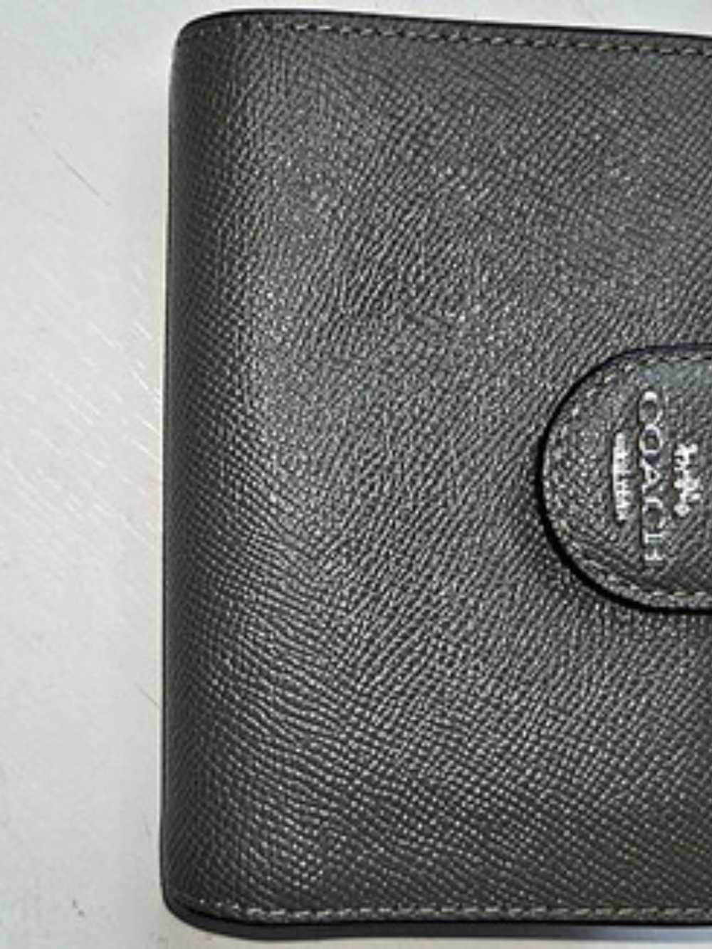 Coach Medium Corner Zip Wallet in Green